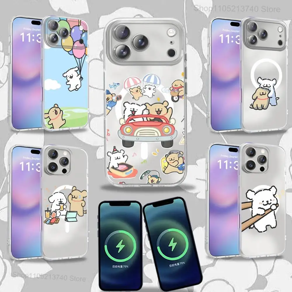 

Cartoo cute M-MalteseS puppyS For iPhone 17,12,11,14,13,15,16,Plus,Air,Pro,Max,E,Mini for Magsafe Magnetic Frosted Phone Case