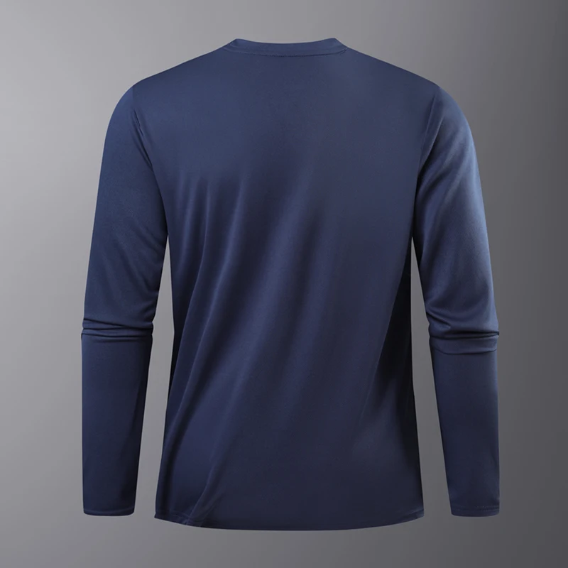 Reflective Sport Gym T Shirt Men Quick Dry Running Bodybuilding Shirts Men Long Sleeve Fitness Pullover Top Spring Autumn