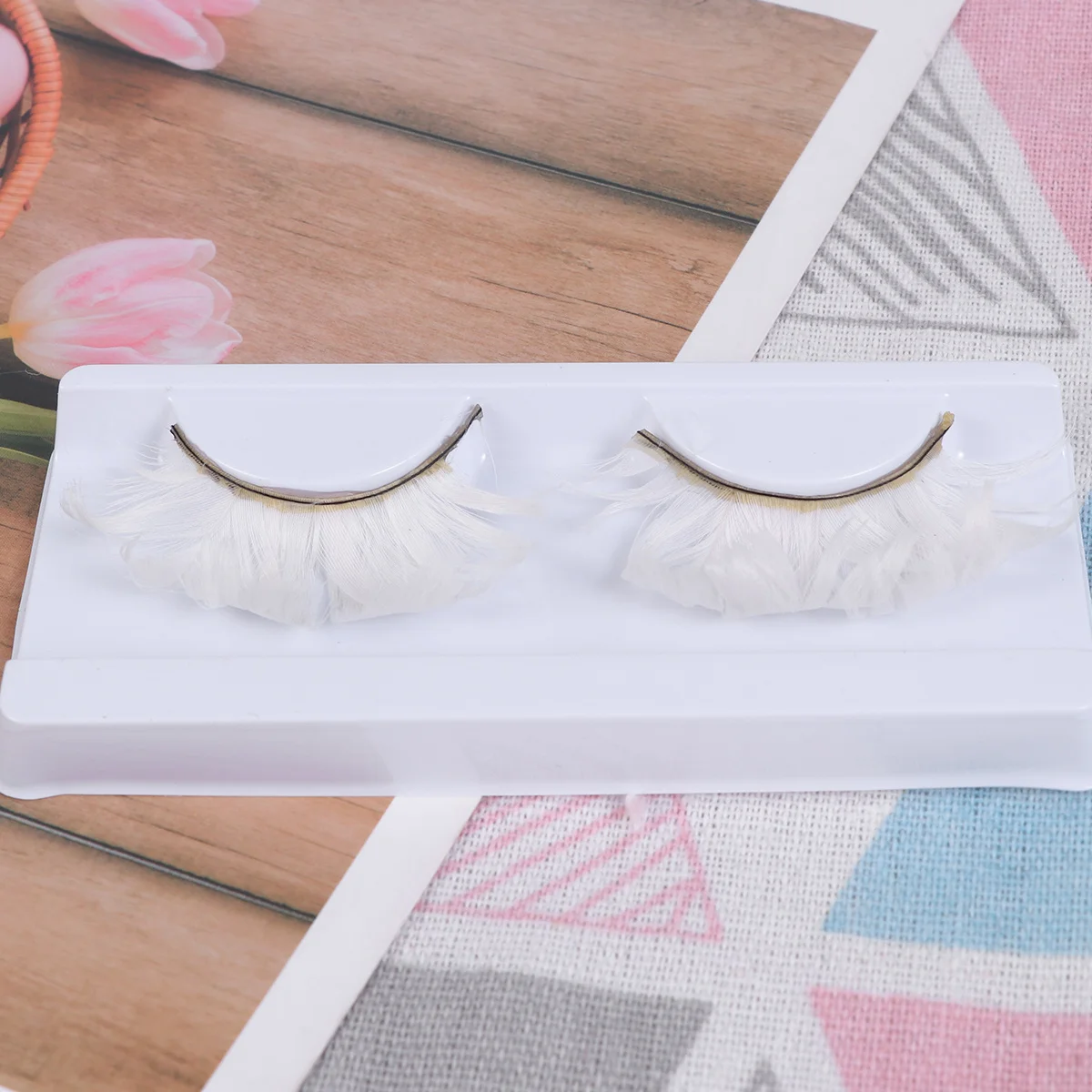 3 ペアピュアカラーつけまつげソフトナチュラルルックウェディングパーティー日常着用偽まつげエクステンションメイクアップツール