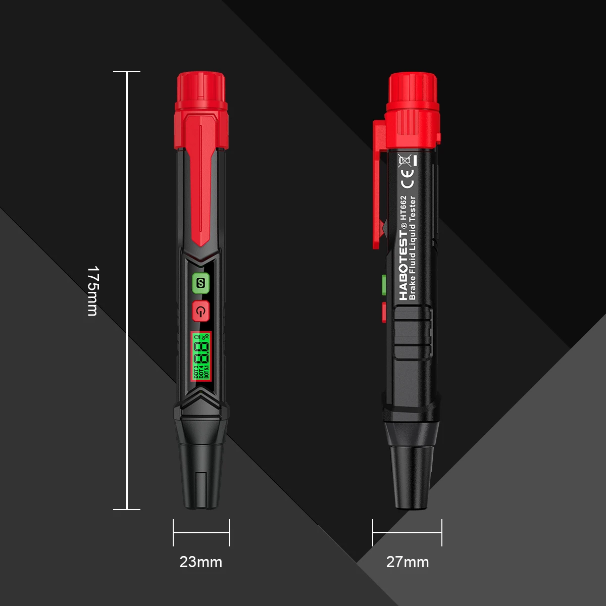 Habotest Ht662 Auto Remvloeistof Vochtmeter Vloeibare Olie Tester Analyzer Voor Dot3/Dot4/Dot5.1 Rem Olie Kwaliteit Check Pen