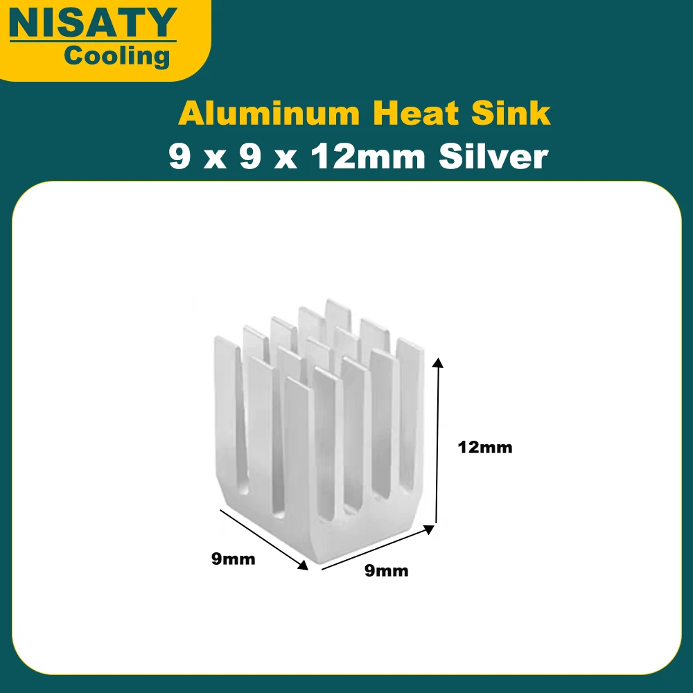 

10/20/50/100PCS Raspberry Pi Heatsink Kits 9 x 9 x 12mm Aluminum Mini IC Chipset Cooling Cooler 9mm Heat Sink Heatsinks