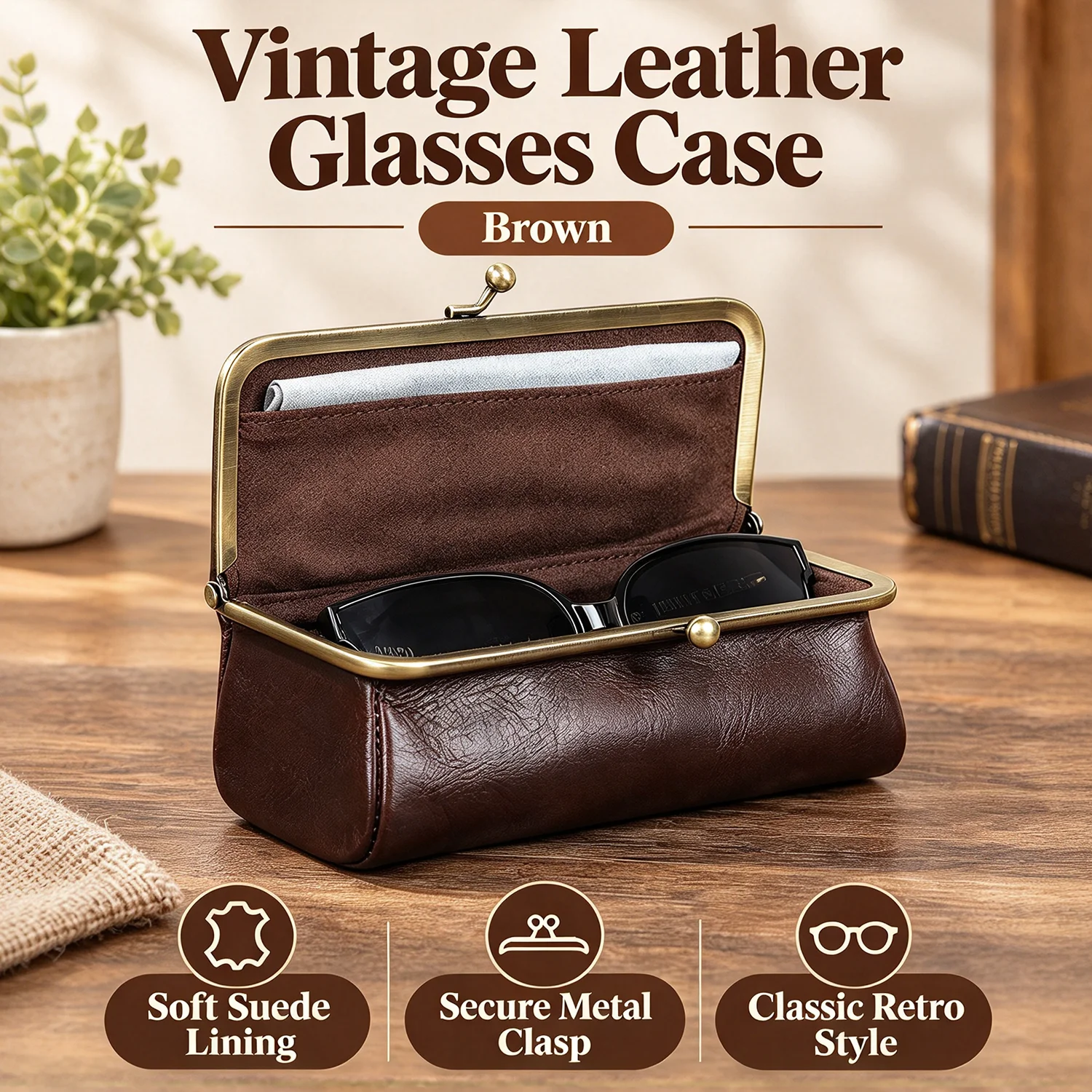 Fashion Genuine Leather Eye Glasses Bag for Eyeglass High Quality Handmade Glasses Case Box Sunglasses Protector Pouch