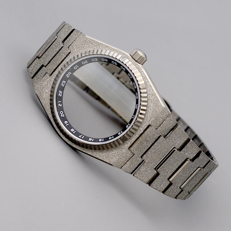 Super Player PRX Gun Watch Case Grit Nail Sand Effect  With Sapphire Glass 100M Waterproof Fit NH34 4R35 4R36 NH35 NH36