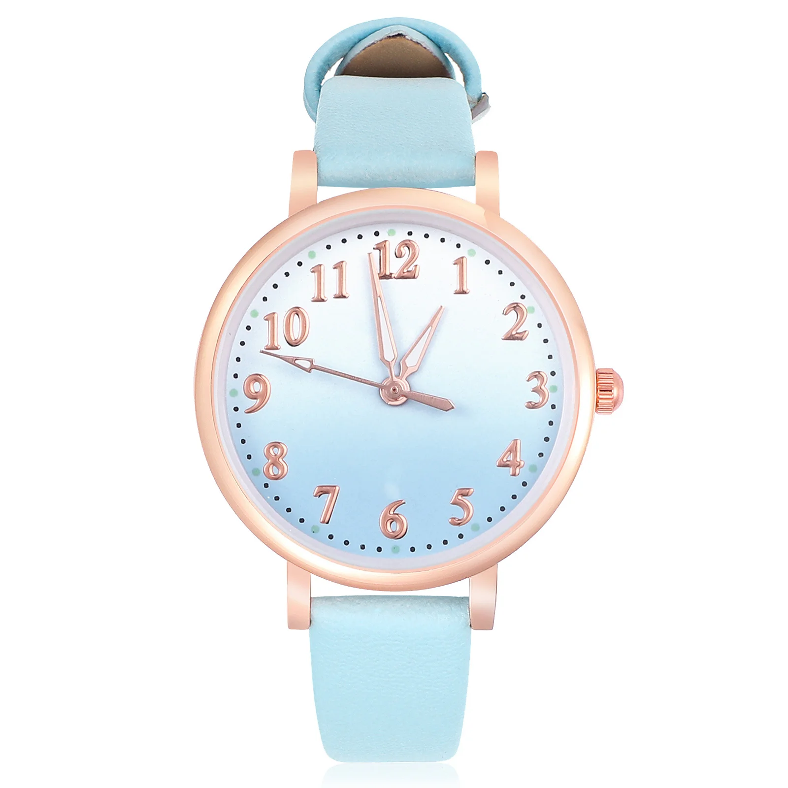 Reloj para niños Movimiento de cuarzo Correa de PU Esfera luminosa Reloj analógico elegante para niños Niñas Uso diario