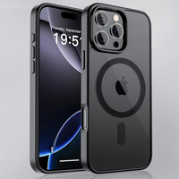 Magnetic Luxury Transparent Case For iPhone 16 15 14 13 12 11 Pro Max Plus For Magsafe Wireless Charge Back Cover Clear Cases