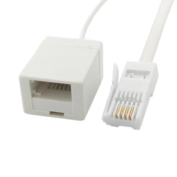 RJ11 Male to UK BT Female Telephone Socket Convertor for British telephone Adapter 6P4C extension cord