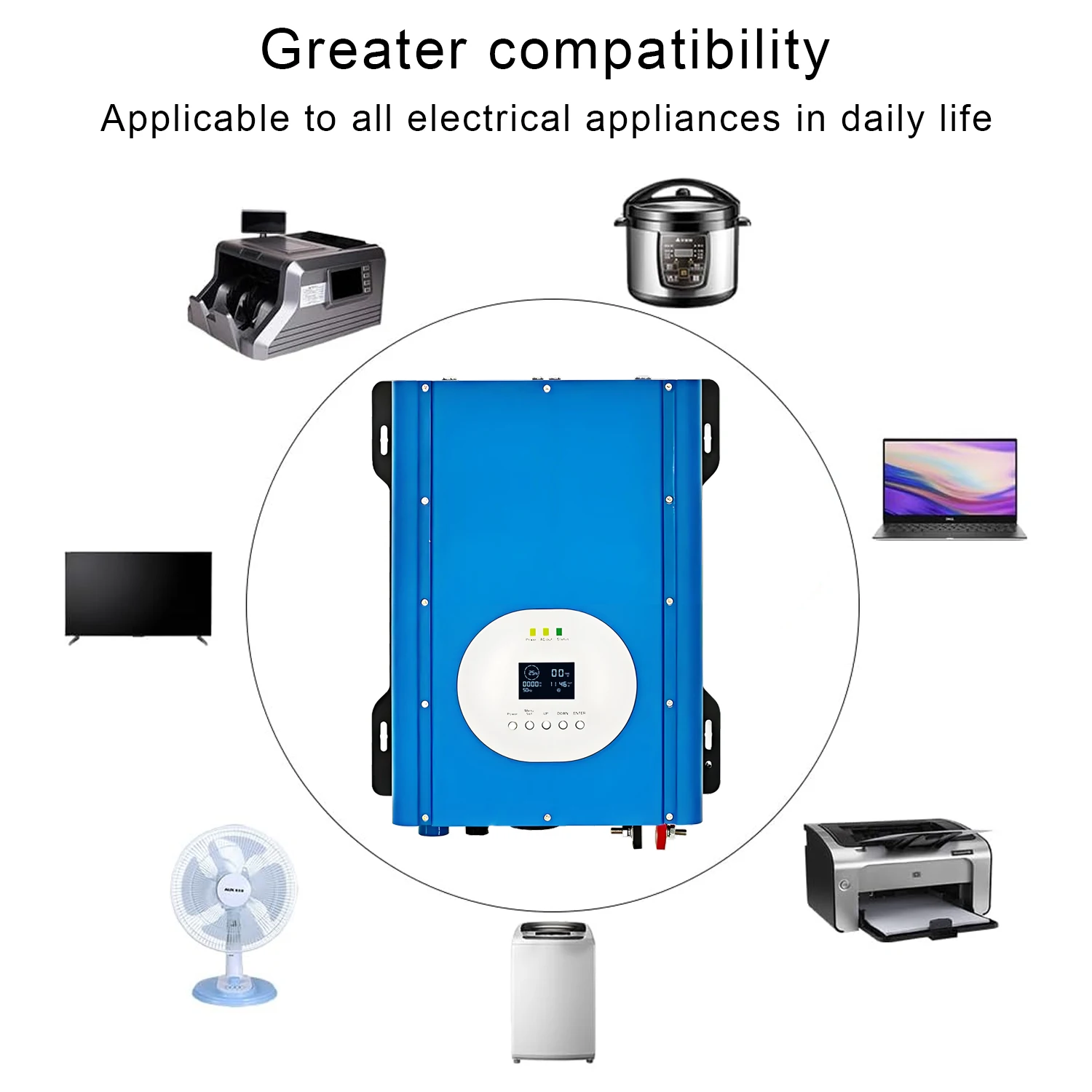 2000 واط شاحن بطارية Ups عاكس الطاقة 12 فولت تيار مستمر إلى 220 فولت التيار المتناوب نقية شرط لموجة العاكس ثنائي الاتجاه العاكس مع جهاز التحكم عن بعد #3