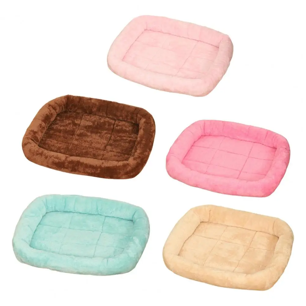 Pet Bed Ultra-thick Comfortable Soft Breathable Warm-keeping Non-slip Bottom Soft Kennel Large Mat Pet Supplies For Household