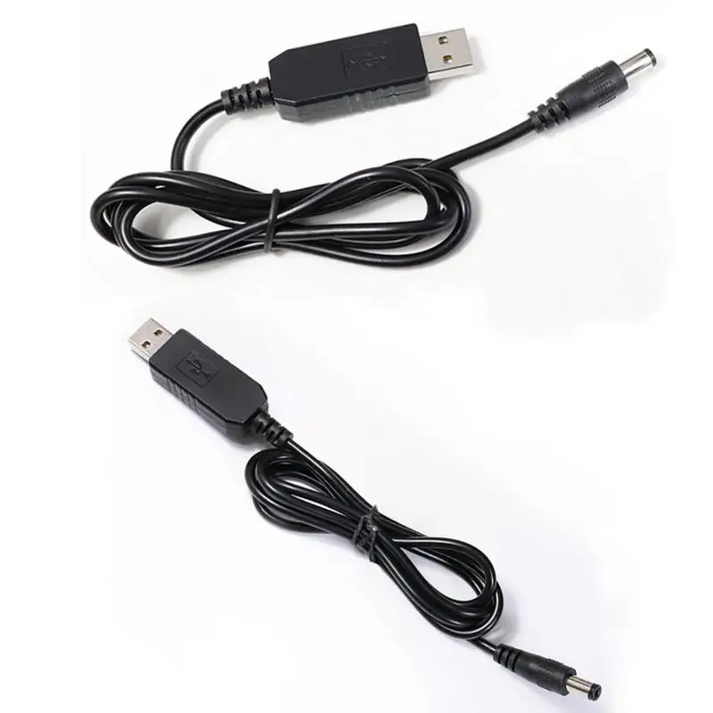 USB to DC Adapter 5V to 9V/12V Step Up Cable Cord with DC Jack Small Portable DC Connect Male USB to DC Convert Cable Voltage