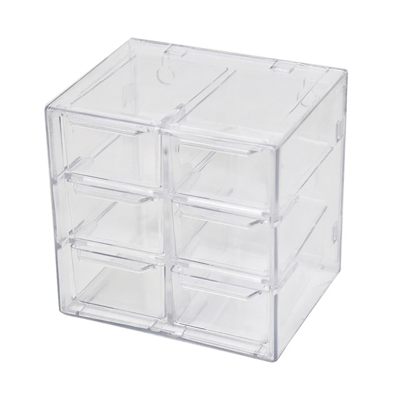 Organisateur de bijoux, boîte de rangement de bureau, étagère à tiroir transparente, boîte de décora
