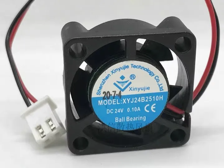 Free shipping original XYJ24B2510H DC24V 0.10A 25 * 10MM axial flow ultra small frequency converter fan