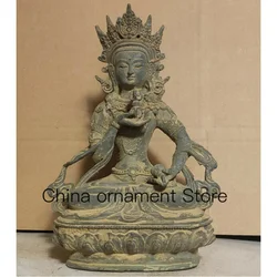 Tibetan Old dirt earth Bronze Sakyamuni Vajrasattva Statue terracotta warrior