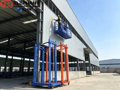 CE Certified Electric Scaffolding Platform 10m 500kg Heavy Duty Upper Lower Limiter Remote Control For Warehouse