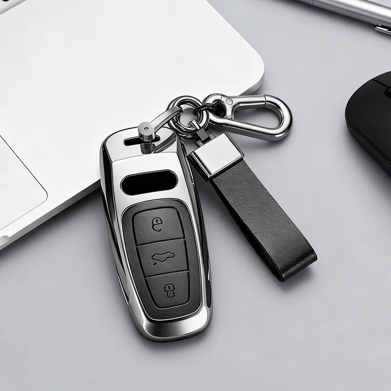 

Car Key Case Cover For Audi Q3 Q5 A3 A4 B9 A6 C8 A7 S7 4K A8 D5 S8 Q7 Q8 SQ8 4M TTS Quattro RS S3 S5 S6 E-tron Car Accessories