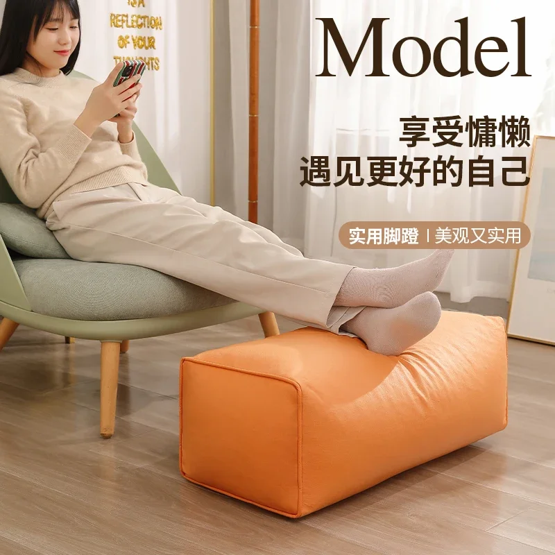 Lazy Sofa Foot Rest Shoe Change Stool Nap Foot Rest Household Living Room Study Space Saving Furniture Upholstered Bench