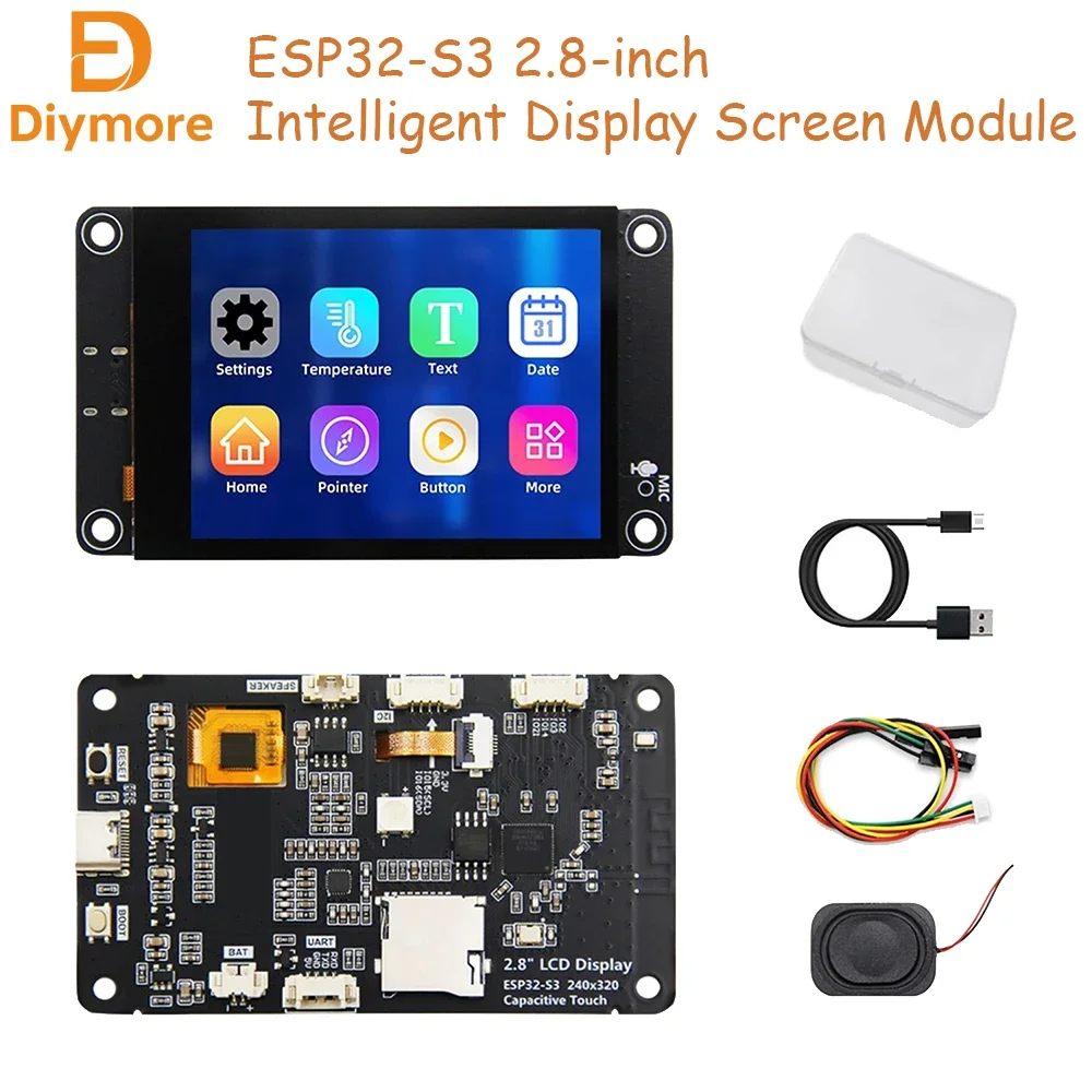 Carte de développement ESP32-S3, Wifi, Bluetooth, écran d'affichage intelligent, module TFT de 2.8 pouces, écran tactile, prend en charge Xiaozhi Type C
