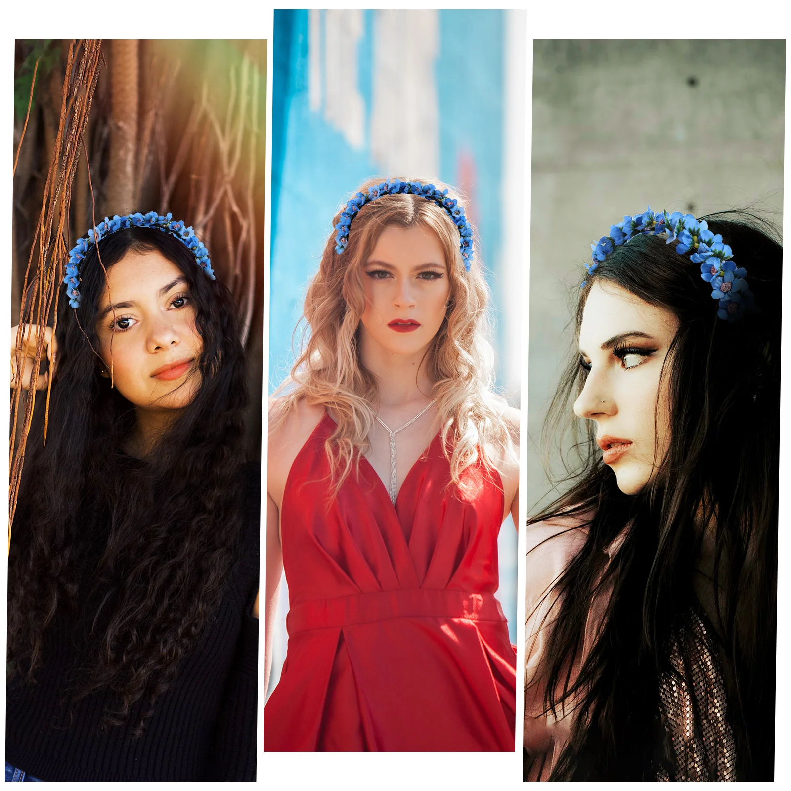 

Floral Hair Headpiece Artificial Flower Headband for Women Bridal Accessories Fabric Wedding Party Prom Hair Wreath