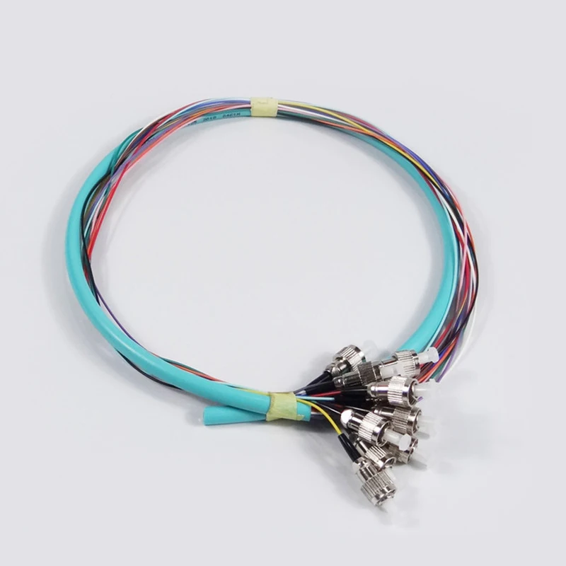 Pigtail Fiber Optics Patch Cord, OM3, Multimode, 0.9mm, 50/125 Jumper, SC, FC, ST, LC, Leather Cable, 1.5m, 10Pcs Lot