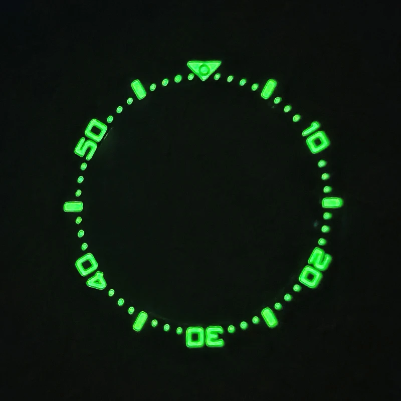 38mm Mod C3 Green luminous Bezel Insert Fit for Seiko SKX007 SRPD 6105 Case Stainless Steel Bezel Ring Men Watch Parts Gifts