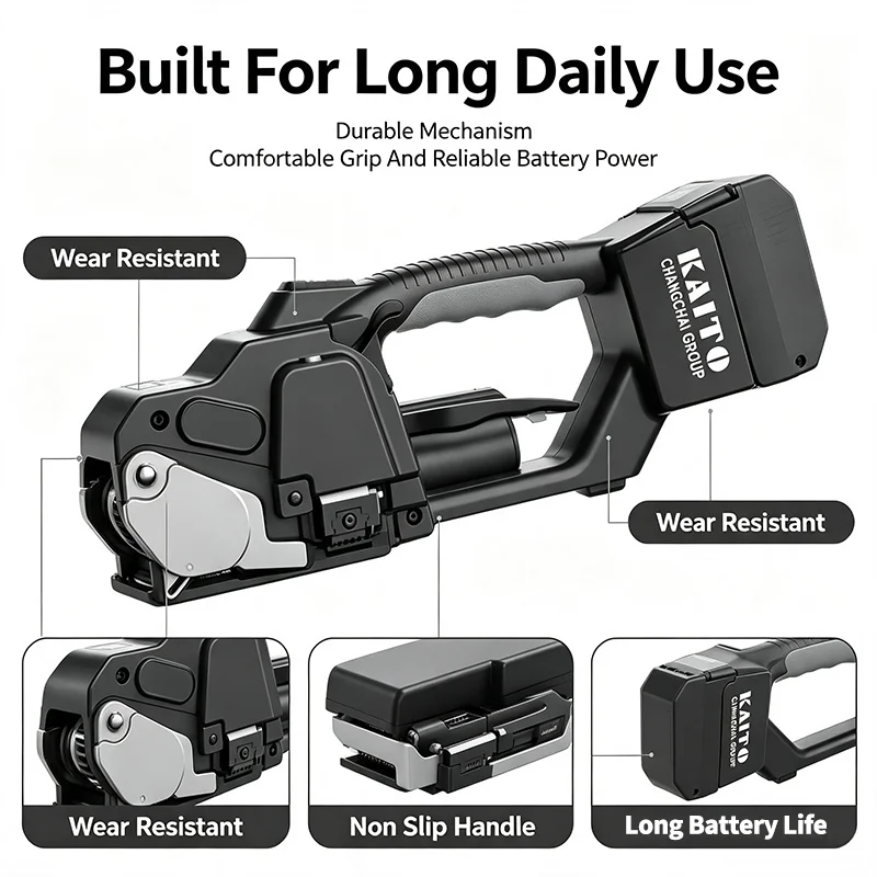 Power Tools - 휴대용 배터리 작동식 PP/PET 밴딩기, 수동