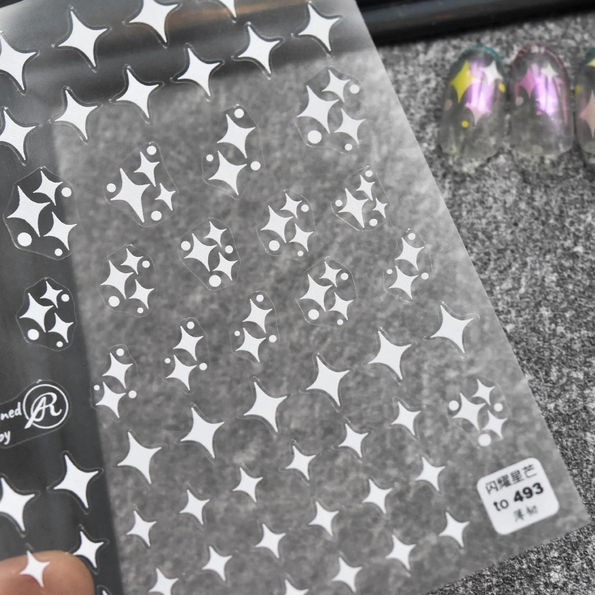 High Quality 5D Nail Art Stickers Adhesive Cute Dreamy Stars Design DIY Nail Decals Foils Wraps Decorations