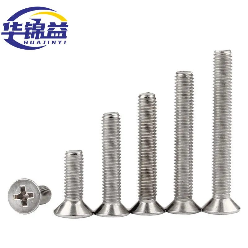 304 Stainless Steel Cross Phillips Flat Countersunk Head Mini Micro Small Screw Bolts M2 M2.5 M3 M4 M5 M6