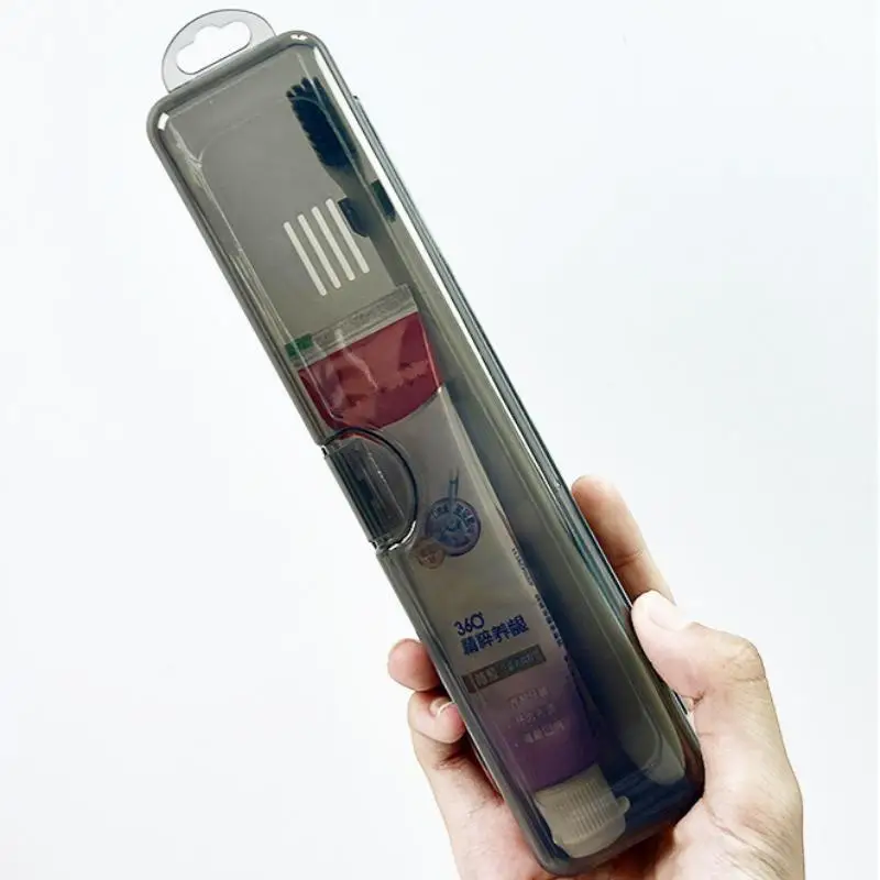 Travel Toothbrush Cases Toothbrush Box Organizer Case Portable Toothbrush Holder Plastic Toothpaste Box Storage Container