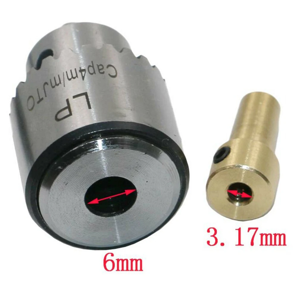 마이크로 모터 드릴 척 클램핑 범위 3.17mm, 척 키가 있는 미니 드릴 척, 전기 드릴 액세서리 전동 공구, 0.3-4mm