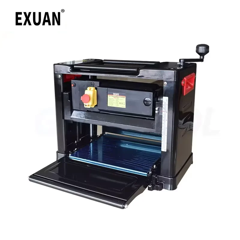 Electric Thickness Planer Benchtop 13inch Benchtop Planer with Two-Blade Rigid Wood Planer Low Noise for DIY Woodworking Planer