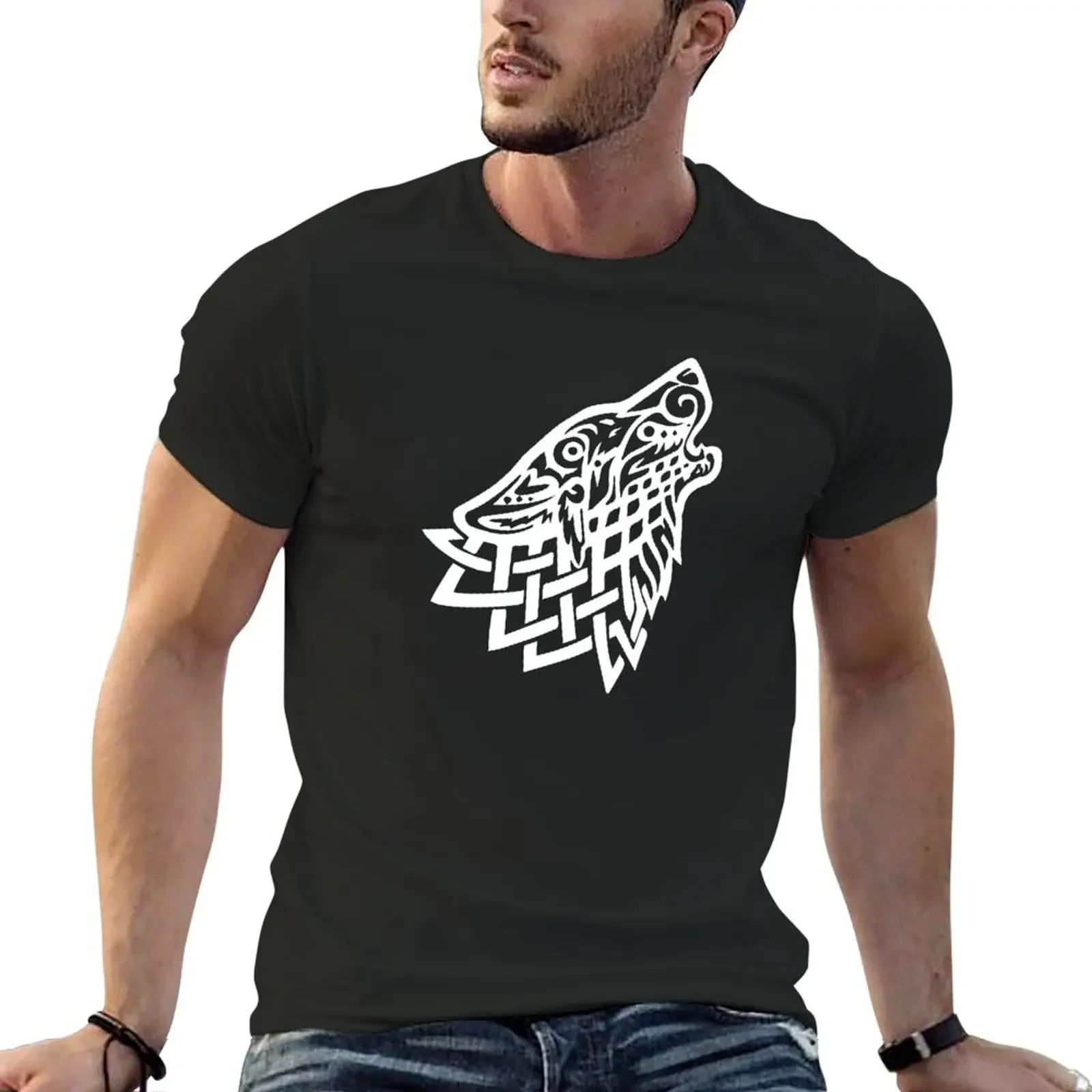 

Celtic Wolf - White T-Shirt plus size clothes for a boy graphic t shirts oversized t shirts for men cotton