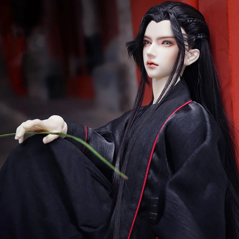 1/3 Scale BJD Wigs Ancient Costume Hanfu Vintage Styling Long Hair Samurai Wig For SD13 SSDF ID72 Uncle Doll Accessories A1421
