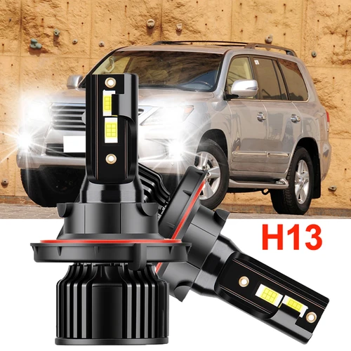 H13 Luz alta y baja, las mejores bombillas LED para automóvil, faros LED Canbus CSP 3570 chips 6000K, faros delanteros de coche de alto lumen 30000LM, bombillas de 12V