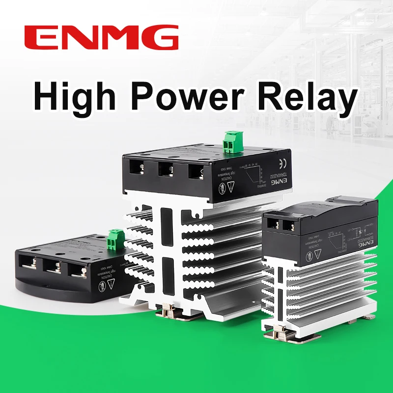 ENMG Integrated Single-Phase Solid State Relay SDR25A DIN Rail Mount 5-24VDC Control AC Flame Retardant Surge Current Ultra-Thin