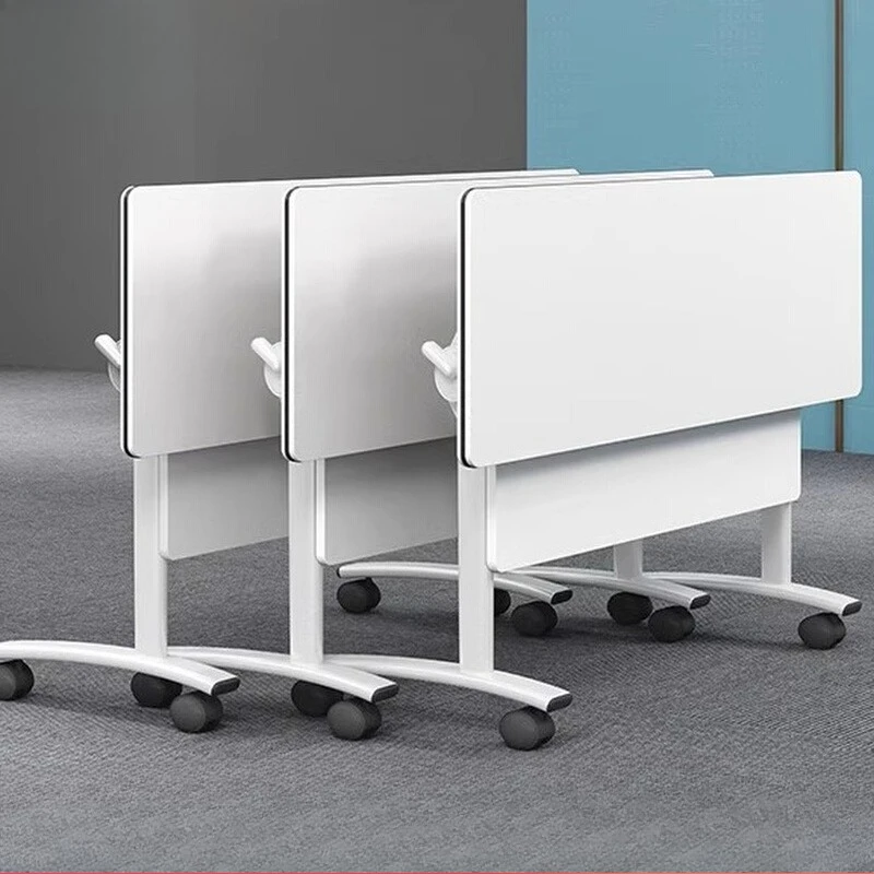

Folding conference table Movable training table Long table Multifunctional side flip splicing Office learning Smart classroom ta