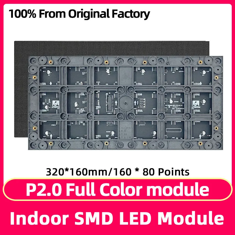 P2 LED Panel Full Color Video Wall HUB75 Module Suitable For LED Display Screens Indoor Pixel Display Led Animation 320*160mm