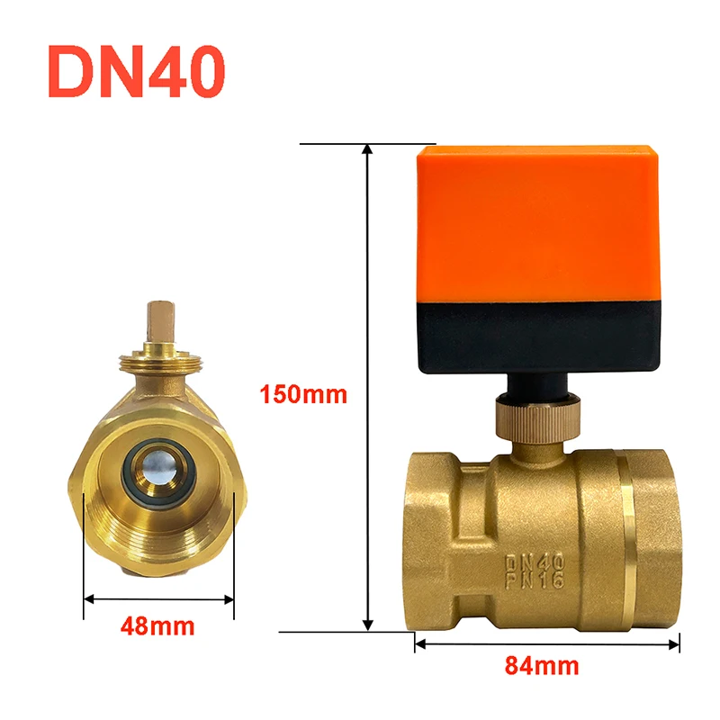 1/2" 3/4" 1" 2" motorisierter Kugelhahn 3-Draht 2 Steuerung Messing elektrischer Kugelhahn für Wasser/Öl/Flüssigkeit 220V 12V 24V – Detail 7