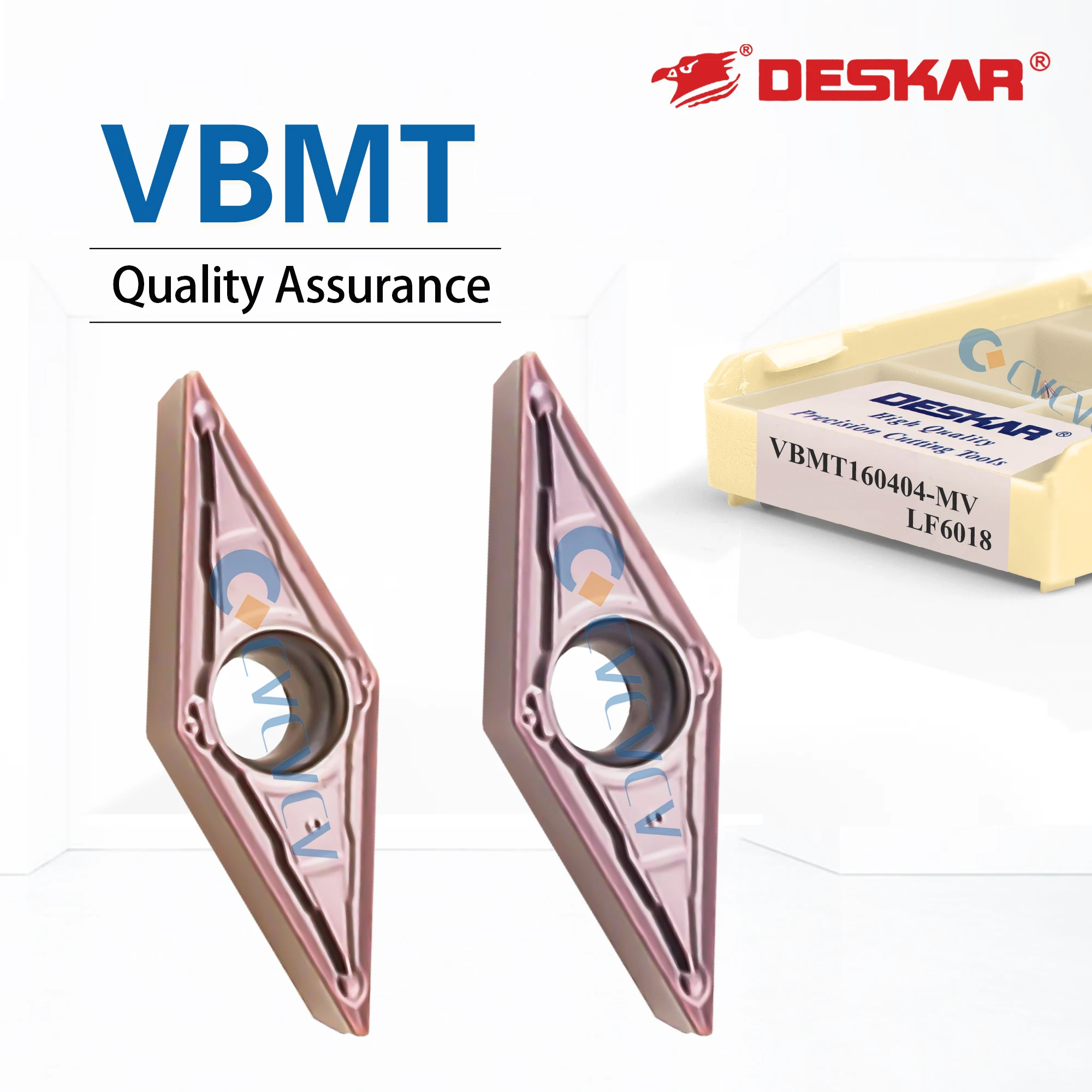 

VBMT Series DESKAR Inner Hole Rhombus Blades VBMT110304 VBMT160404-MV VBMT160408-MV LF6018 LF6118 For Processing Stainless Steel
