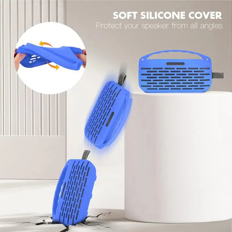 Wireless Speaker Silicone Cover Wireless Speaker Outdoor Sleeve Protector Traveling Camping Precise Fit Electronics Protection