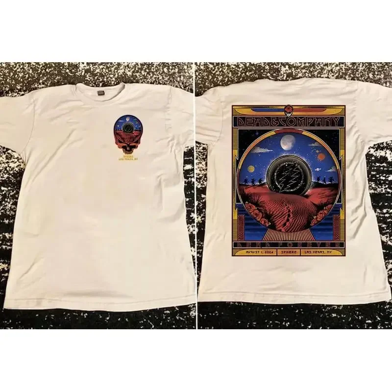 Vintage Dead T shirt Sphere Las Vegas August 1 2024 2 side White AN34645