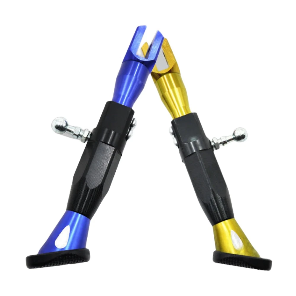 Motorcycle Universal Side Support Side Tripod CNC Aluminum Alloy Anti-slip Support Tripod Adjustable Parking Kickstand Accessory