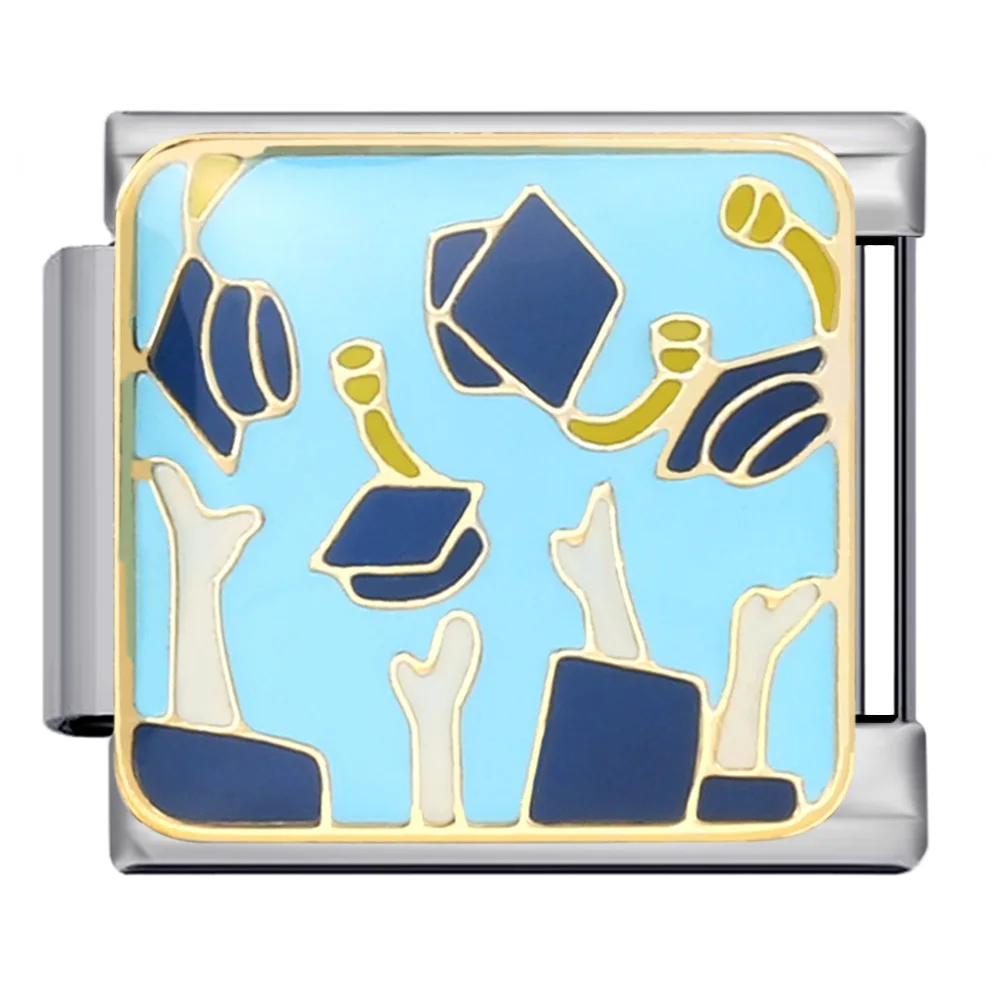 ​ URING موضة جديدة منطاد الهواء الساخن البيانو الإنزلاق الإيطالية وصلة سحرية صالح 9 مللي متر سوار الفولاذ المقاوم للصدأ DIY بها بنفسك صنع النساء الرجال المجوهرات