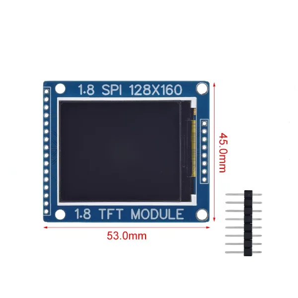 1.8-inch TFT LCD display module PCB base board SPI serial port 4 IO
