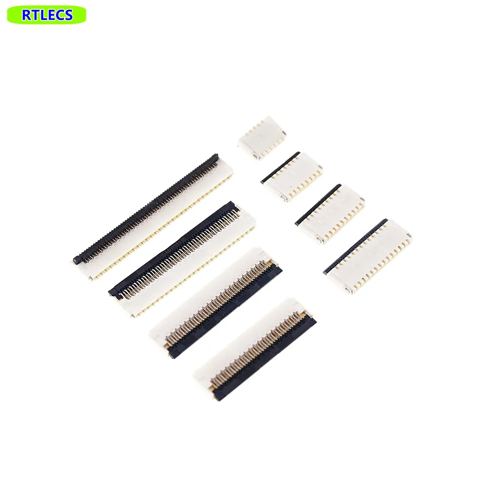 10 Pcs FPC Connector 9 To 51 Pin 0.3 mm pitch 0.9 mm Height Back Flip Type Dual Sided Right Angle SMT FH35C-51S-0.3SH