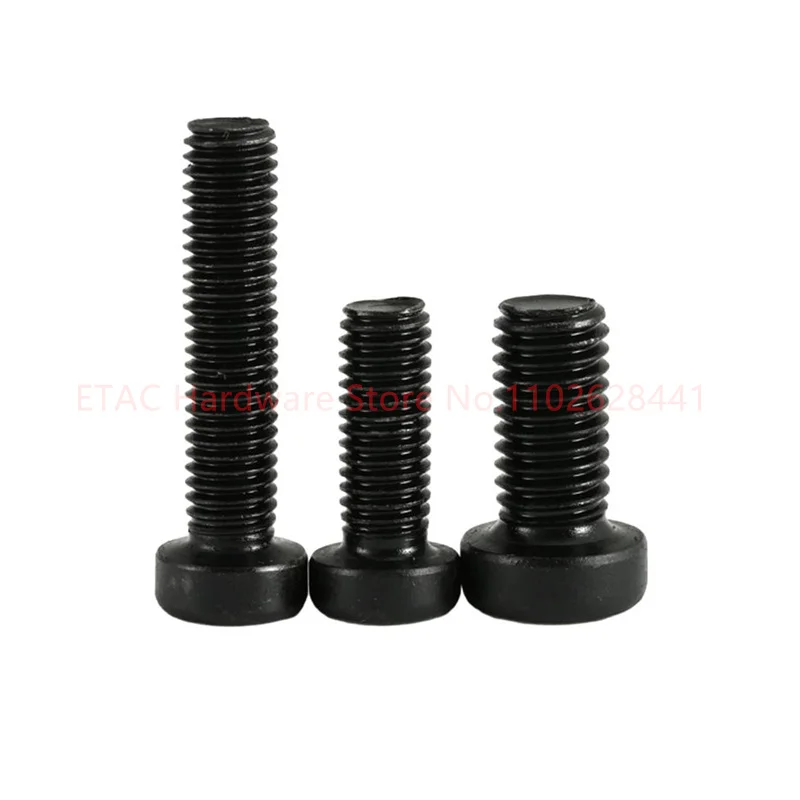 Din7984 12.9 Grade M3 M4 M5 M6 M8 M10 M12 M16 Black Allen Hex Hexagon Socket Thin Low Short Profile Cap Head Screw Bolt