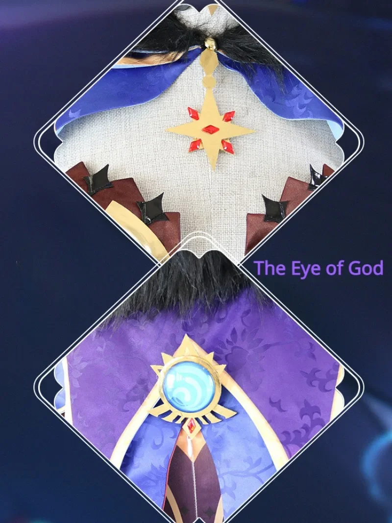 Disfraz de Cosplay de Anime Jeu Genshin Impact Mona, disfraz de fiesta de Carnaval de Halloween para mujeres, Sexy Femin37Uniforme, Perruque T