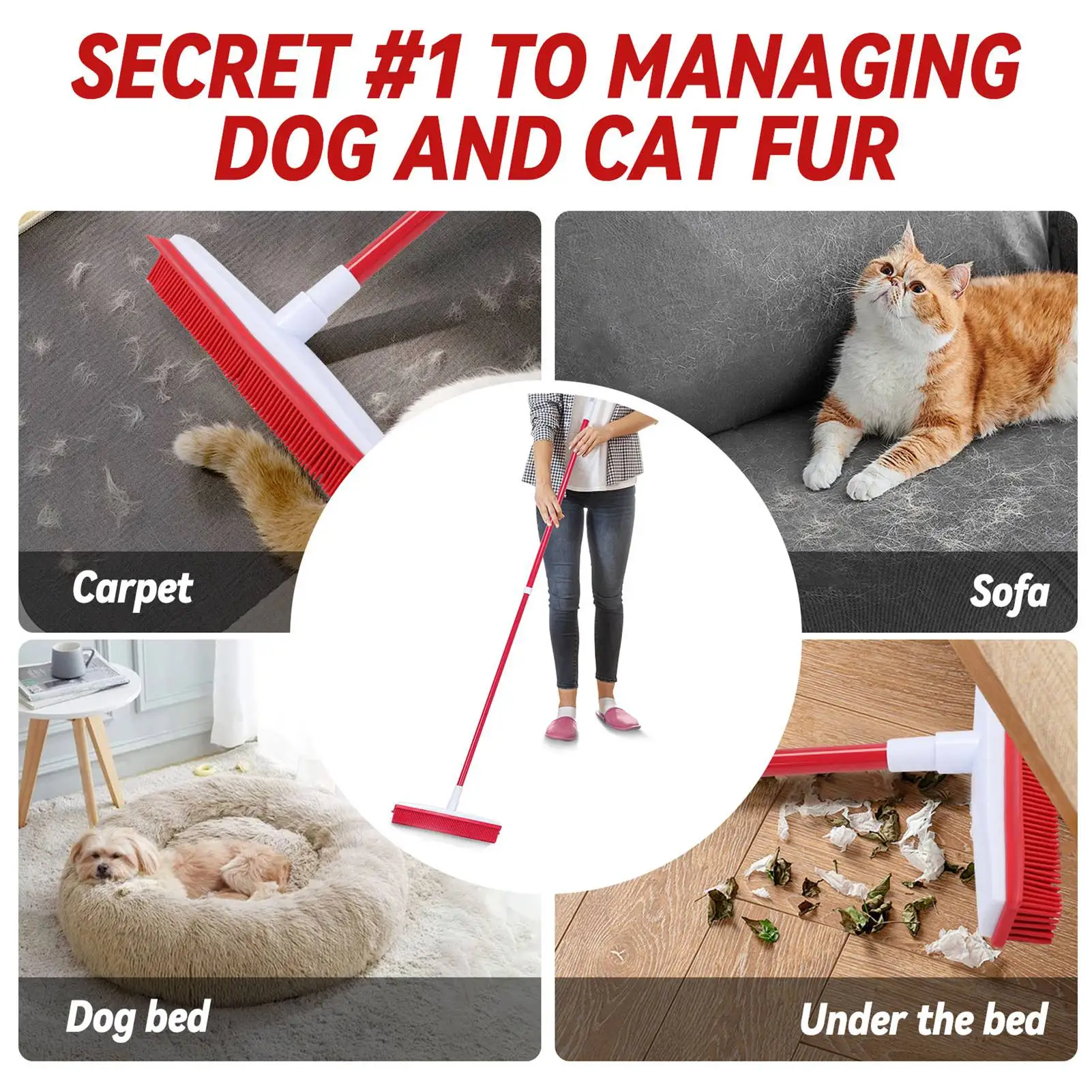 

Собранная ручная метла для депиляции для бытовой уборки имеет очень хороший эффект удаления ворса.