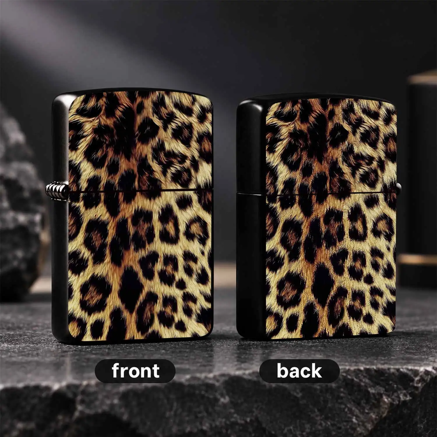Stylish Leopard Print Texture Lighter, Portable Versatile Ignition Tool Suitable For Daily Travel, Dating, Outdoor Trips And Various Scenarios, Exquisite High Aesthetic Practical Accessory, Ideal Choice For Personal Use A Humorous And Inter