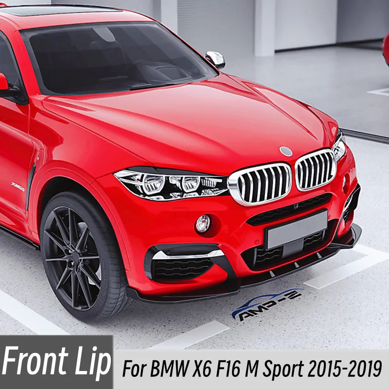 

Для BMW X6 F16 M Sport 2015-2019 автомобильный передний бампер, сплиттер, спойлер, комплект кузова, защитная защита, аксессуары для внешней тюнинга