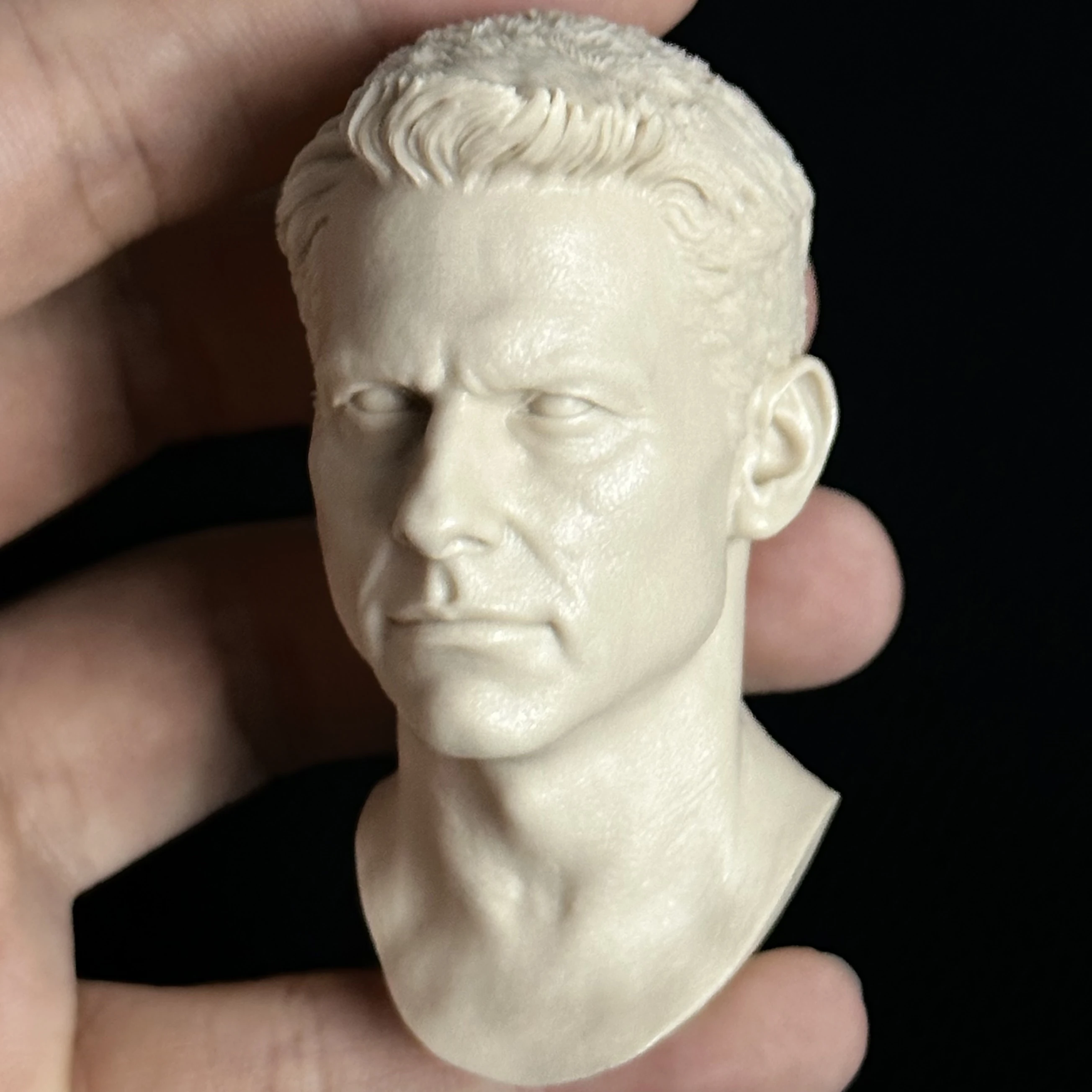 1/6 Scale   Head Sculpt Carving     Tom Cruise Unpainted Original  Model for 12