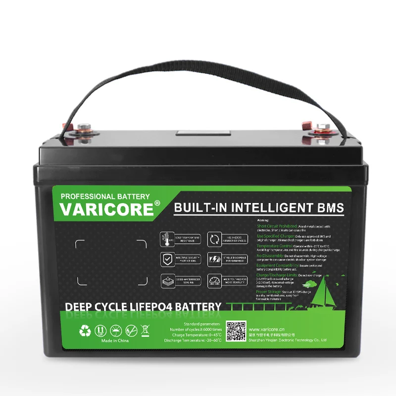 VariCore 24 فولت 100 أمبير 60 أمبير 32 أمبير LiFePO4 بطارية ليثيوم فوسفات الحديد لقارب العاكس بطاريات ولاعة السيارة 29.2 فولت خالية من العمل
